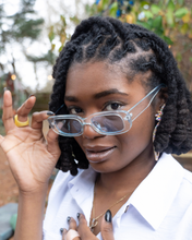 Load image into Gallery viewer, Clear Intentions Blue-Tint Retro Sunglasses