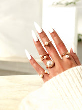 Load image into Gallery viewer, Pearl Ring 5pc Set