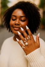 Load image into Gallery viewer, Pearl Ring 5pc Set