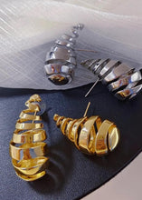 Load image into Gallery viewer, Spiral Tear Drop Earrings