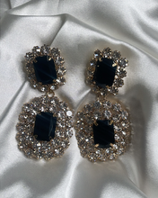 Load image into Gallery viewer, Still Her Black &amp; Crystal Statement Earrings