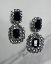 Load image into Gallery viewer, Still Her Black &amp; Crystal Statement Earrings