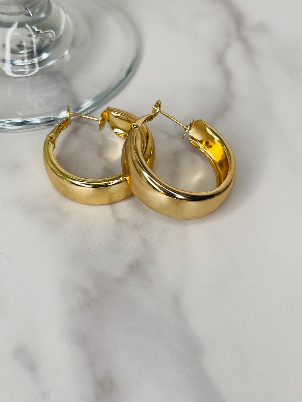 Mini Gold Chunky Earrings