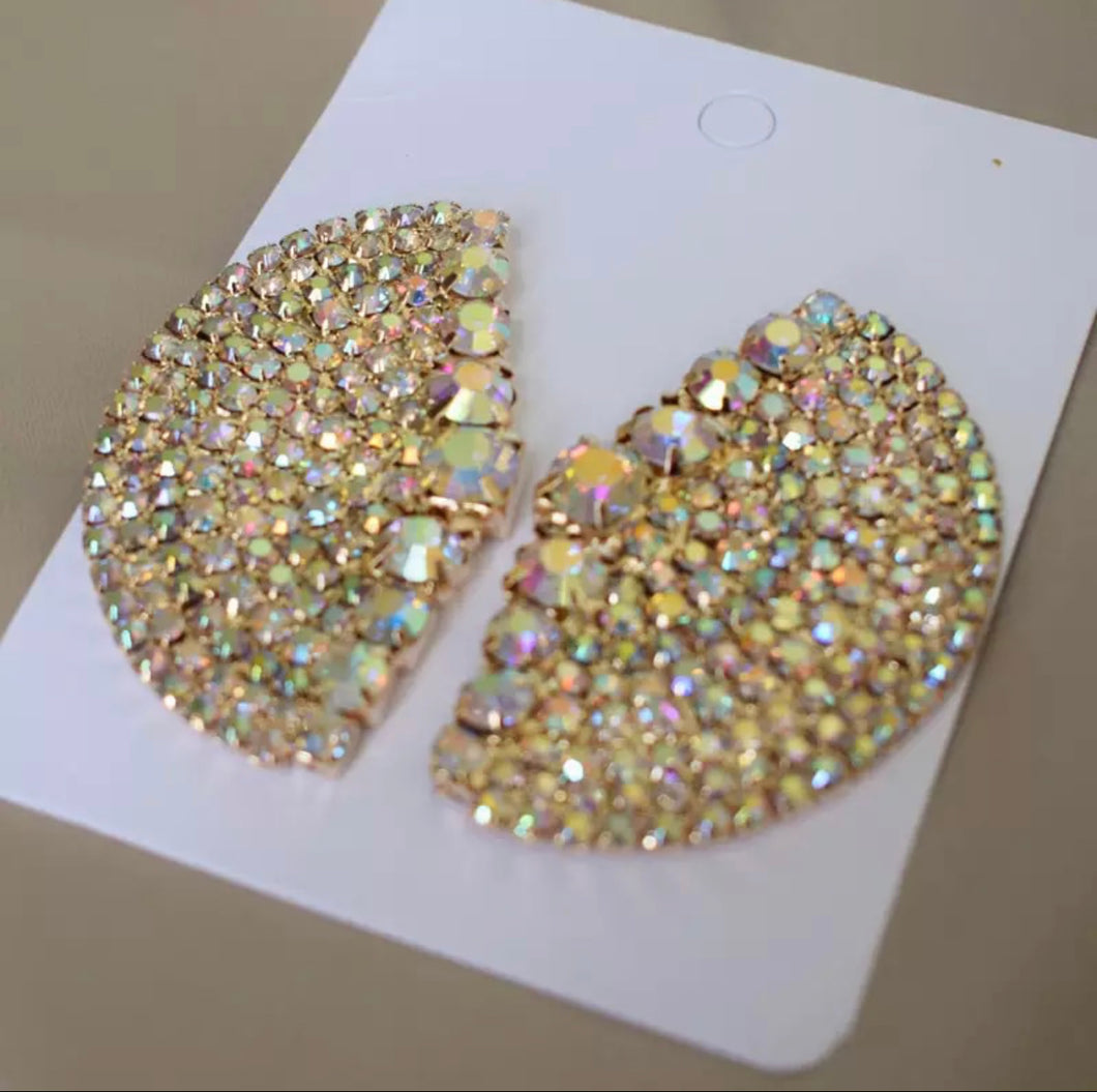 Half Moon Bling Earrings