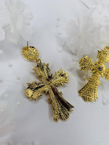 Cross Earrings - Gold - Shades of Beautii Collection