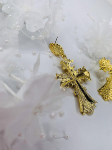 Cross Earrings - Gold - Shades of Beautii Collection