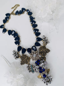 Bold Chunky Blue Necklace - Shades of Beautii Collection