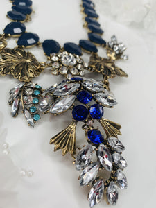 Bold Chunky Blue Necklace - Shades of Beautii Collection