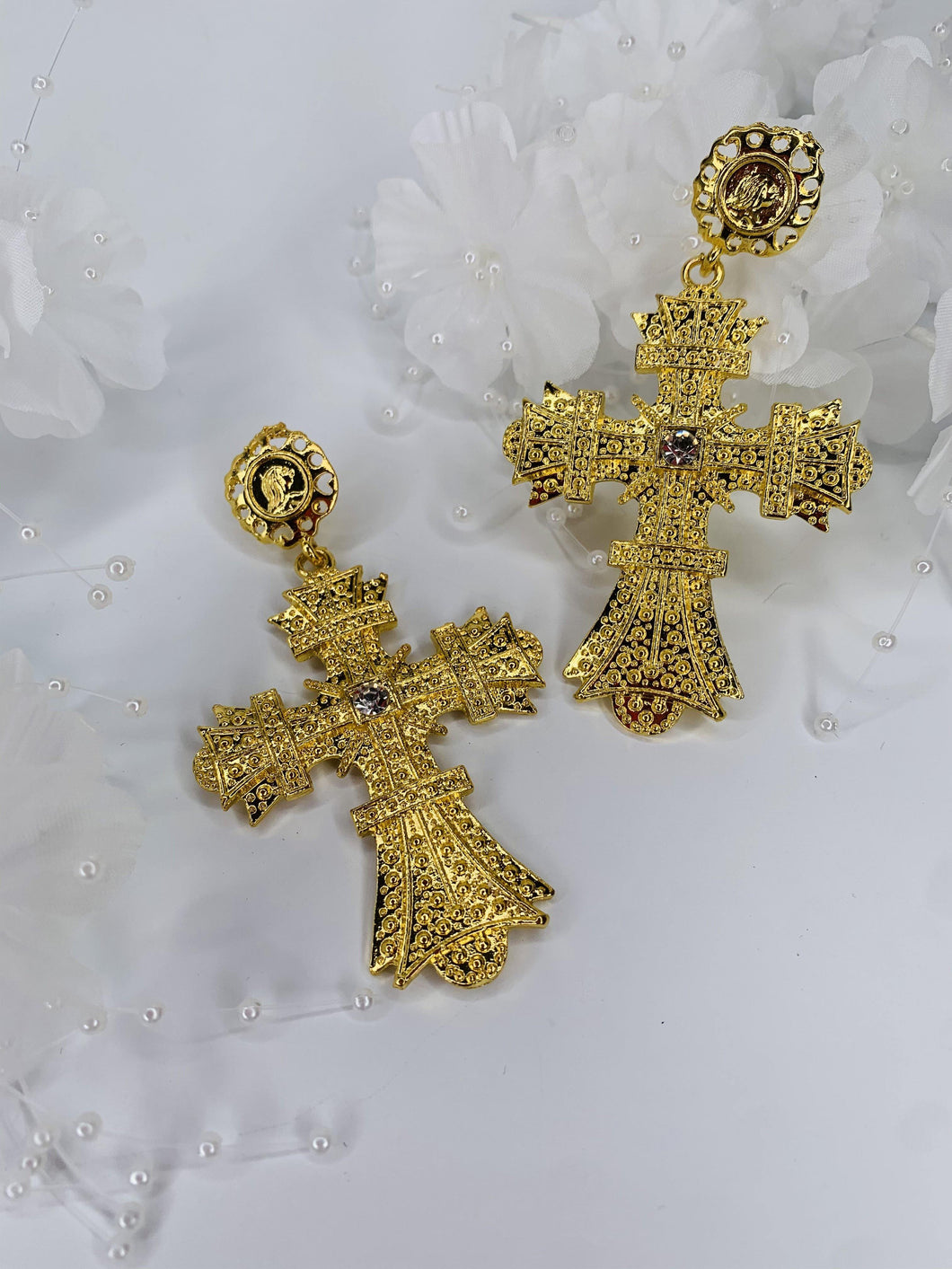 Cross Earrings - Gold - Shades of Beautii Collection